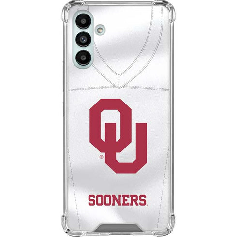 University of Oklahoma White Jersey Galaxy A13 5G Clear Case