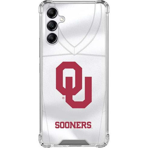 University of Oklahoma White Jersey Galaxy A14 5G Clear Case