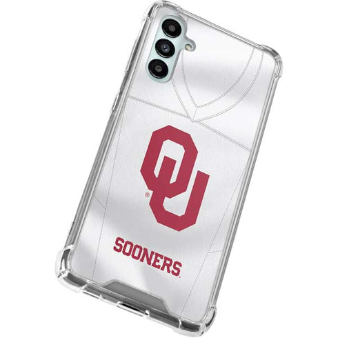 University of Oklahoma White Jersey Galaxy A14 5G Clear Case