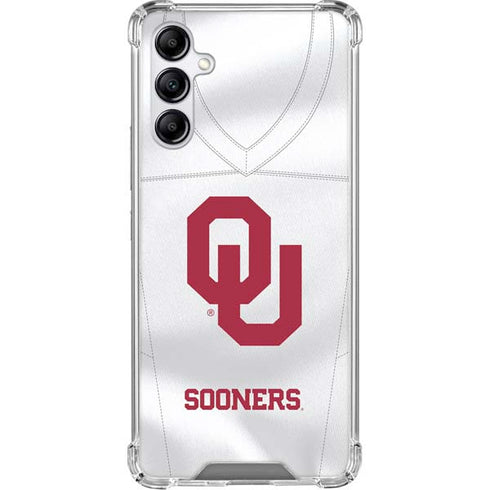 University of Oklahoma White Jersey Galaxy A15 5G Clear Case