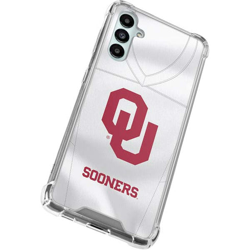 University of Oklahoma White Jersey Galaxy A15 5G Clear Case