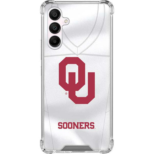University of Oklahoma White Jersey Galaxy A16 5G Clear Case