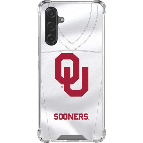 University of Oklahoma White Jersey Galaxy A17 Clear Case
