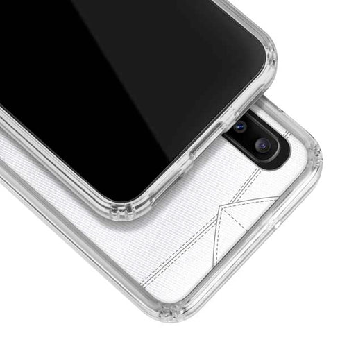 University of Oklahoma White Jersey Galaxy A20 Clear Case