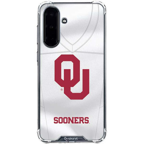 University of Oklahoma White Jersey Galaxy A36 5G Clear Case