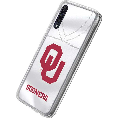 University of Oklahoma White Jersey Galaxy A50 Clear Case