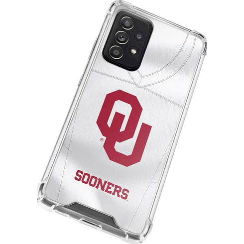 University of Oklahoma White Jersey Galaxy A52 5G Clear Case