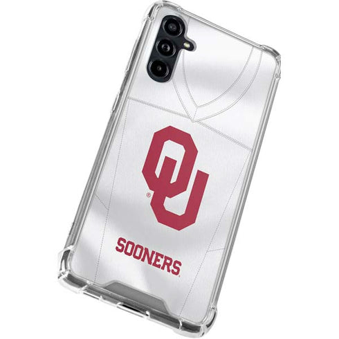 University of Oklahoma White Jersey Galaxy A54 5G Clear Case