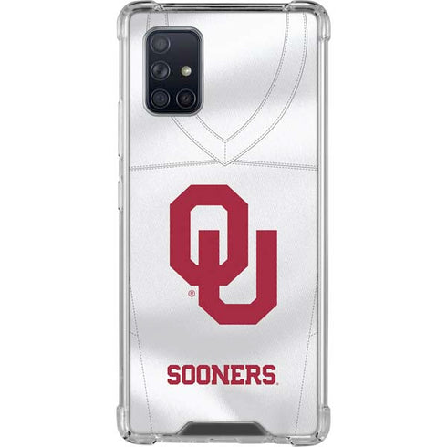 University of Oklahoma White Jersey Galaxy A71 5G Clear Case