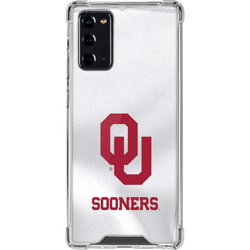 University of Oklahoma White Jersey Galaxy Note20 5G Clear Case