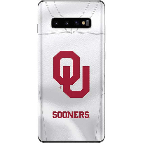 University of Oklahoma White Jersey Galaxy S10 Plus Skin