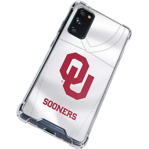 University of Oklahoma White Jersey Galaxy S20 FE Clear Case