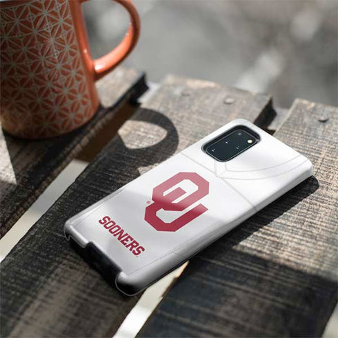 University of Oklahoma White Jersey Galaxy S20 Plus Pro Case