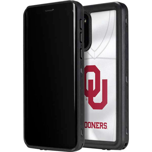 University of Oklahoma White Jersey Galaxy S20 Plus Waterproof Case