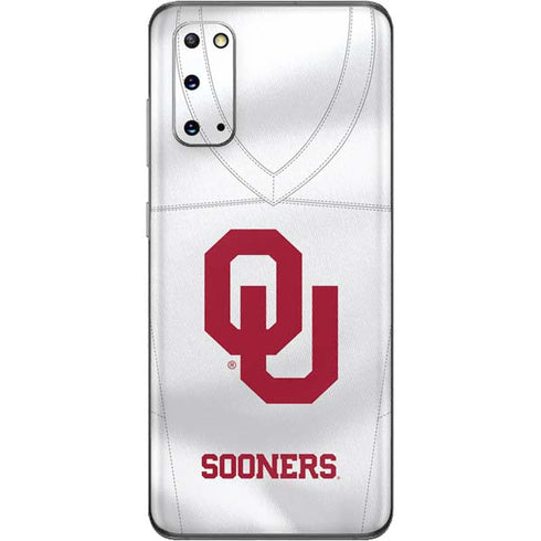 University of Oklahoma White Jersey Galaxy S20 Skin