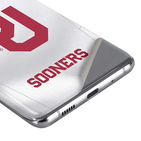 University of Oklahoma White Jersey Galaxy S20 Skin