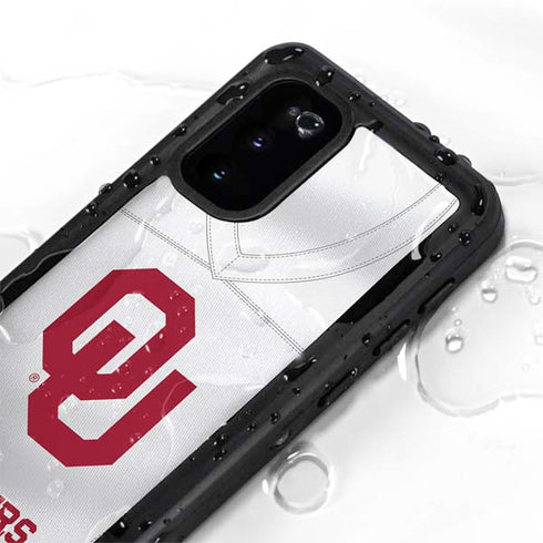 University of Oklahoma White Jersey Galaxy S20 Waterproof Case