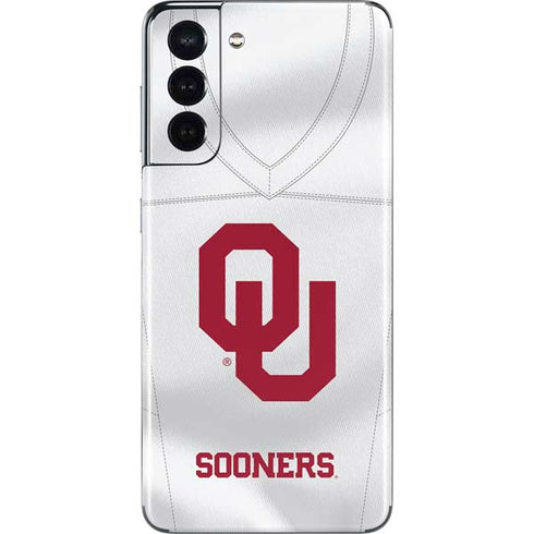 University of Oklahoma White Jersey Galaxy S21 5G Skin