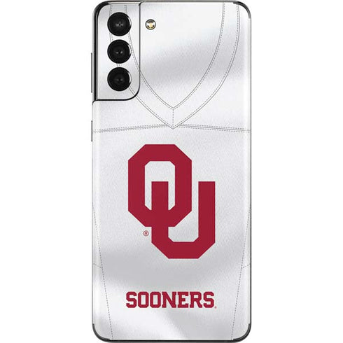 University of Oklahoma White Jersey Galaxy S21 Plus 5G Skin