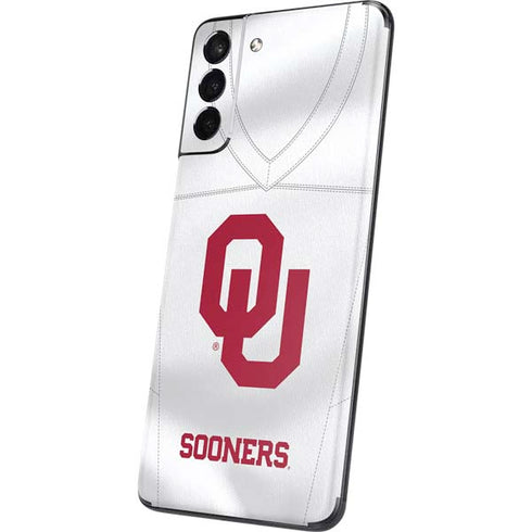 University of Oklahoma White Jersey Galaxy S21 Plus 5G Skin