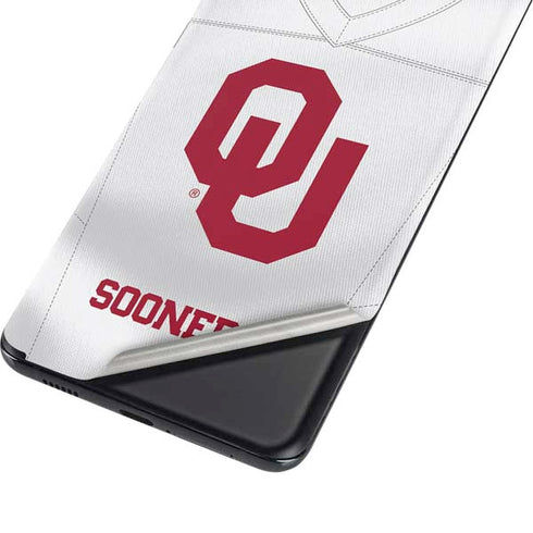 University of Oklahoma White Jersey Galaxy S21 Plus 5G Skin