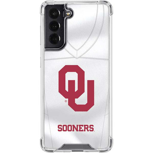 University of Oklahoma White Jersey Galaxy S22 Clear Case