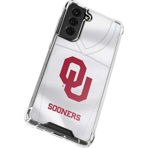 University of Oklahoma White Jersey Galaxy S22 Plus Clear Case
