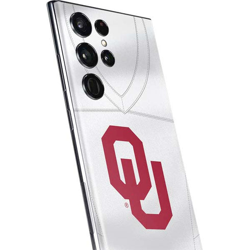 University of Oklahoma White Jersey Galaxy S22 Ultra Skin