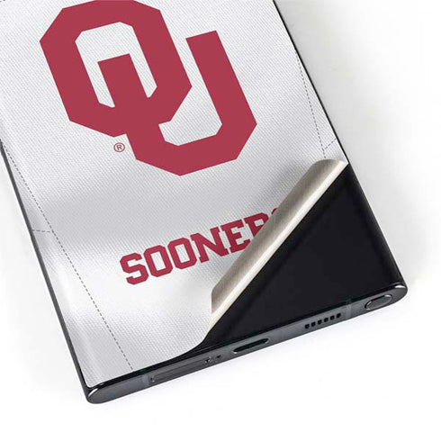 University of Oklahoma White Jersey Galaxy S22 Ultra Skin