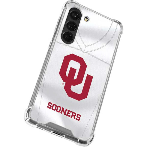 University of Oklahoma White Jersey Galaxy S23 Clear Case