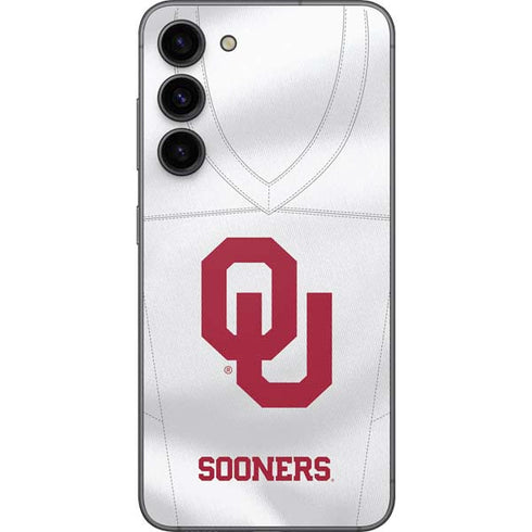 University of Oklahoma White Jersey Galaxy S23 FE Skin