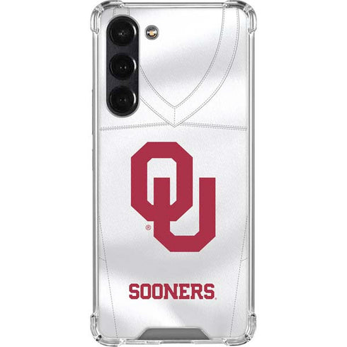 University of Oklahoma White Jersey Galaxy S23 Plus Clear Case