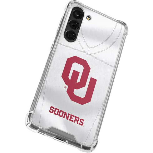 University of Oklahoma White Jersey Galaxy S23 Plus Clear Case