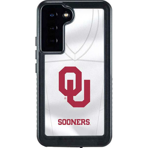 University of Oklahoma White Jersey Galaxy S23 Plus Waterproof Case