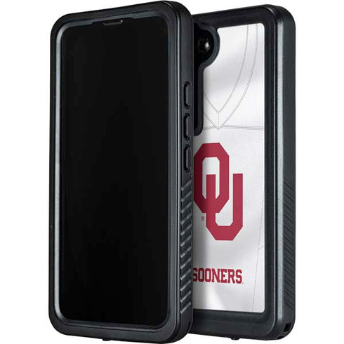 University of Oklahoma White Jersey Galaxy S23 Plus Waterproof Case