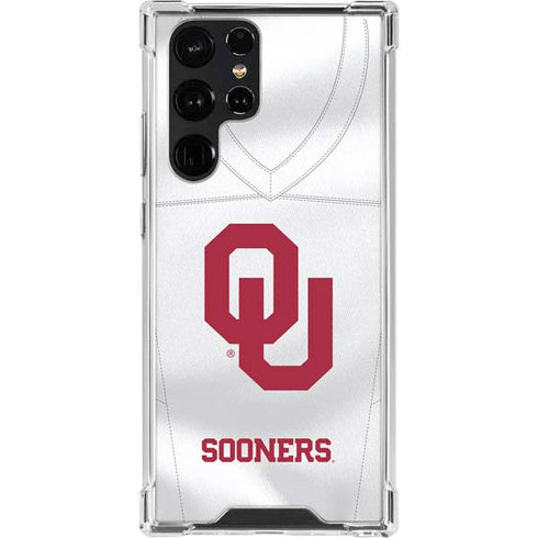 University of Oklahoma White Jersey Galaxy S23 Ultra Clear Case