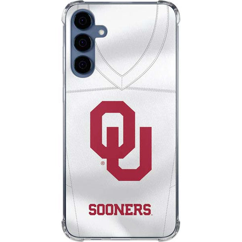 University of Oklahoma White Jersey Galaxy S24 Clear Case