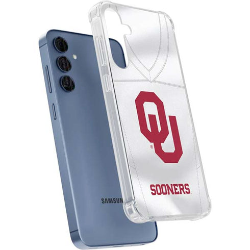 University of Oklahoma White Jersey Galaxy S24 Clear Case