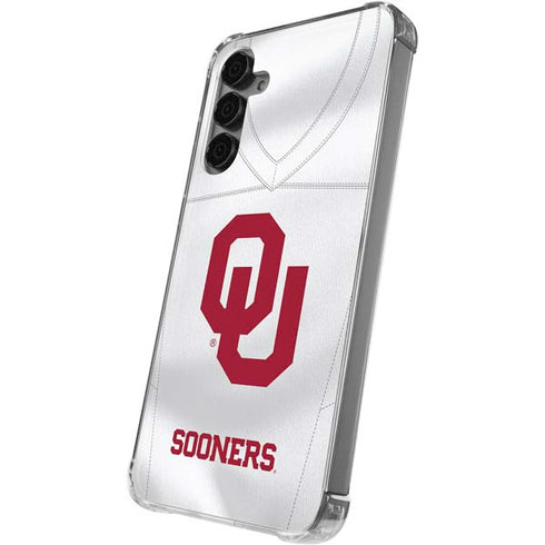 University of Oklahoma White Jersey Galaxy S24 Plus Clear Case