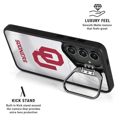 University of Oklahoma White Jersey Galaxy S24 Plus Kickstand Case