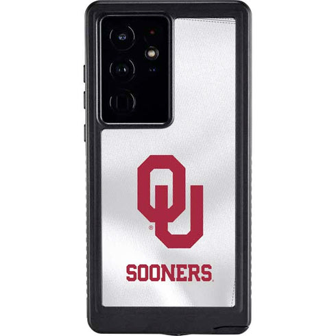 University of Oklahoma White Jersey Galaxy S24 Ultra Waterproof Case