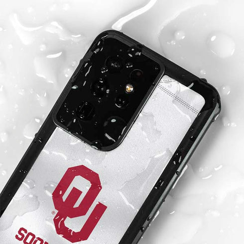 University of Oklahoma White Jersey Galaxy S24 Ultra Waterproof Case