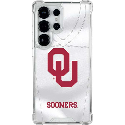 University of Oklahoma White Jersey Galaxy S25 Ultra Clear Case