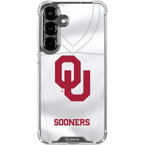 University of Oklahoma White Jersey Galaxy S26 Clear Case