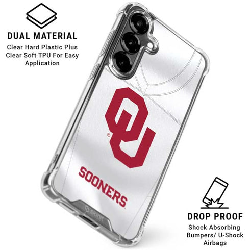 University of Oklahoma White Jersey Galaxy S26 Clear Case