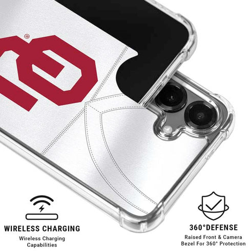 University of Oklahoma White Jersey Galaxy S26 Plus Clear Case