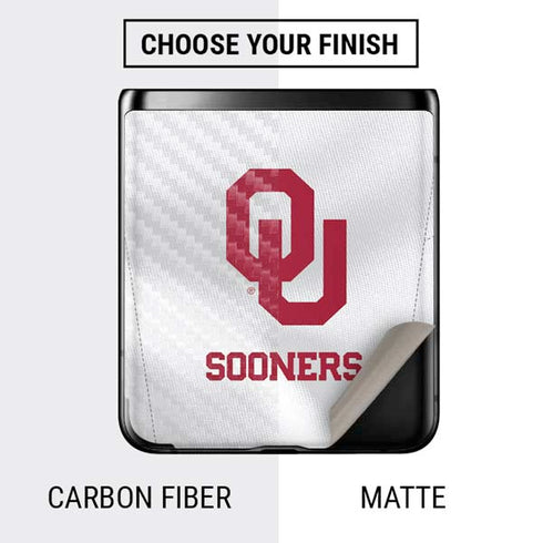 University of Oklahoma White Jersey Galaxy Z Flip Skin
