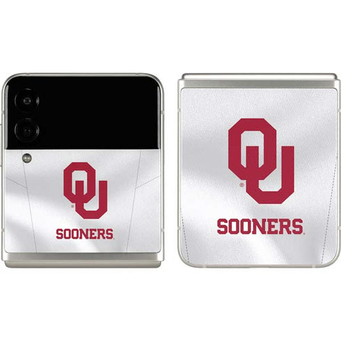 University of Oklahoma White Jersey Galaxy Z Flip3 5G Skin