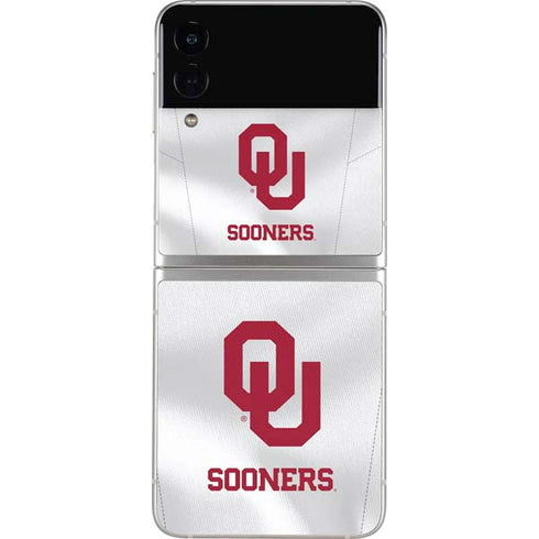 University of Oklahoma White Jersey Galaxy Z Flip3 5G Skin