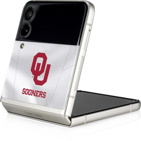 University of Oklahoma White Jersey Galaxy Z Flip3 5G Skin